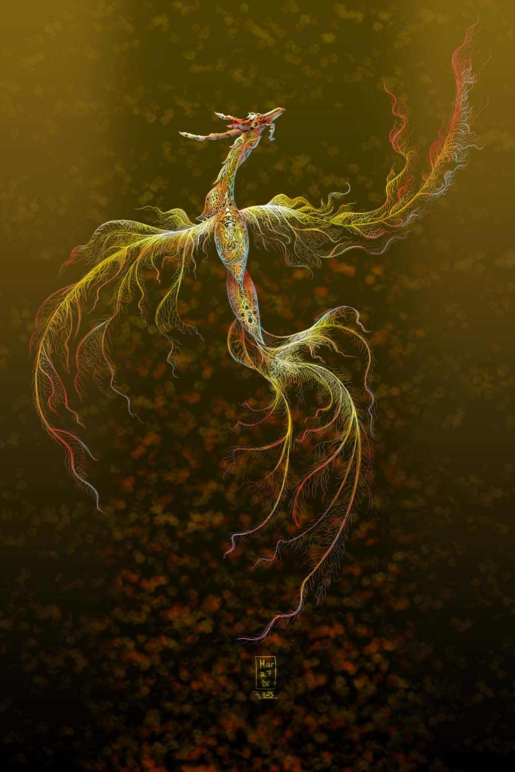 Phoenix (Feng) original artwork by Klyph