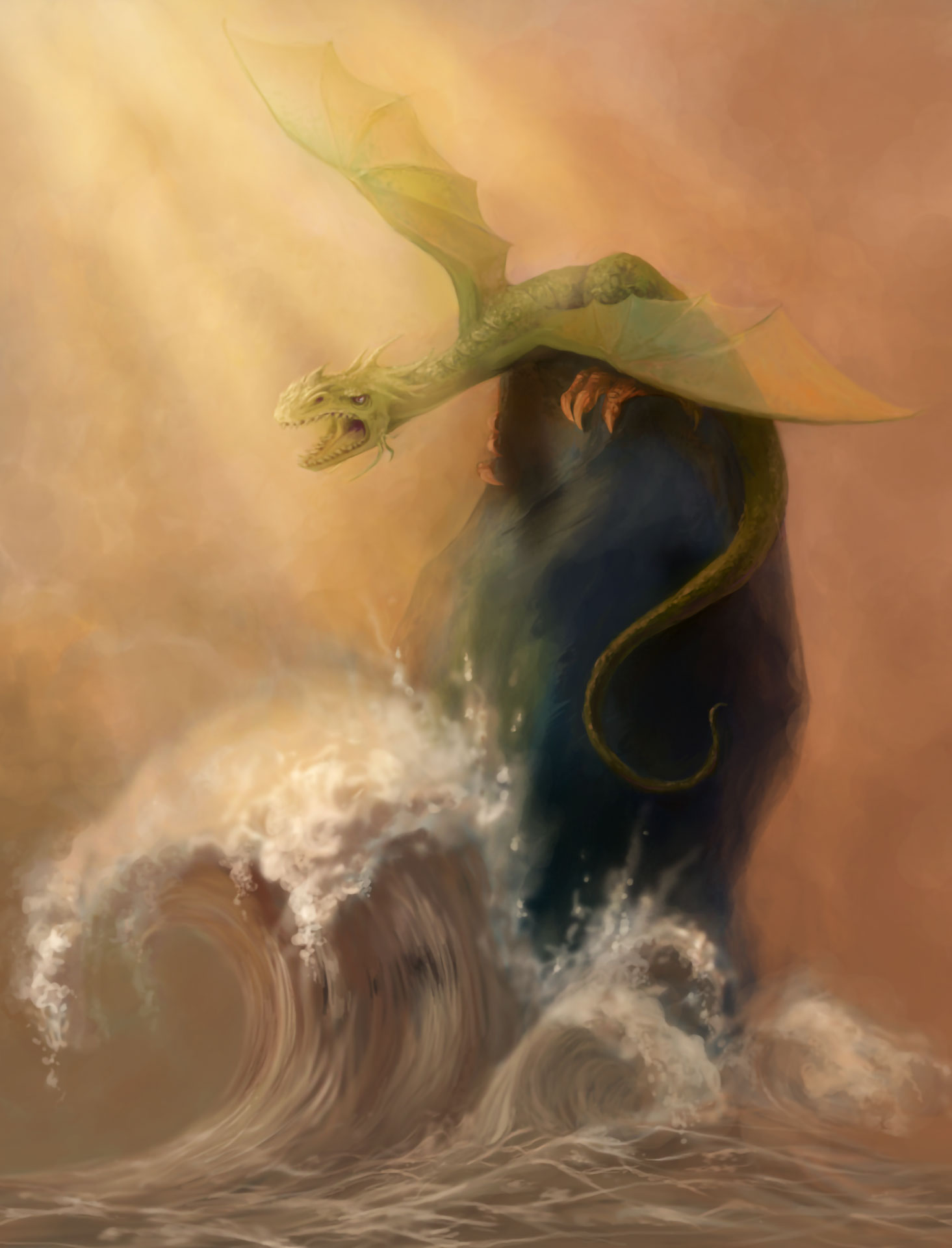 Dragon original artwork by Klyph